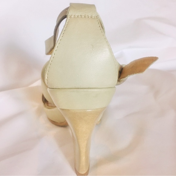 Gixus tan light brown soft leather hand crafted platform sandals EU 39 US 9 - Picture 3 of 7